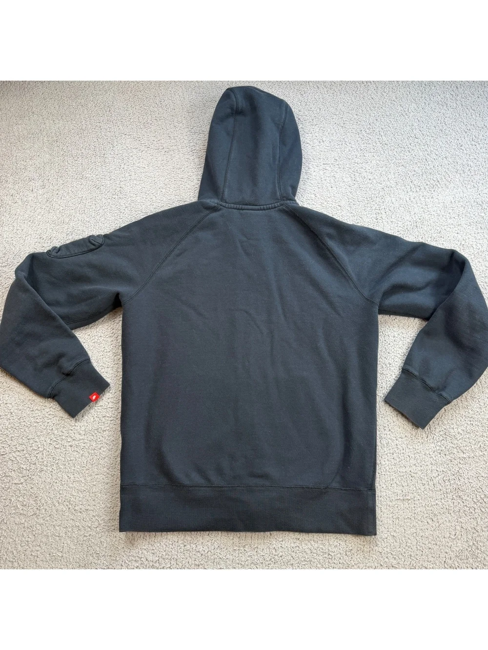 Nike Sportswear Full Zip Hoodie Black Utility Sleeve Pocket Sweatshirt Mens M
